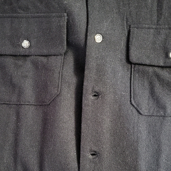 Woolrich Men's Large Button Down Shirt "Washable" Medium Weight Wool - Picture 9 of 14